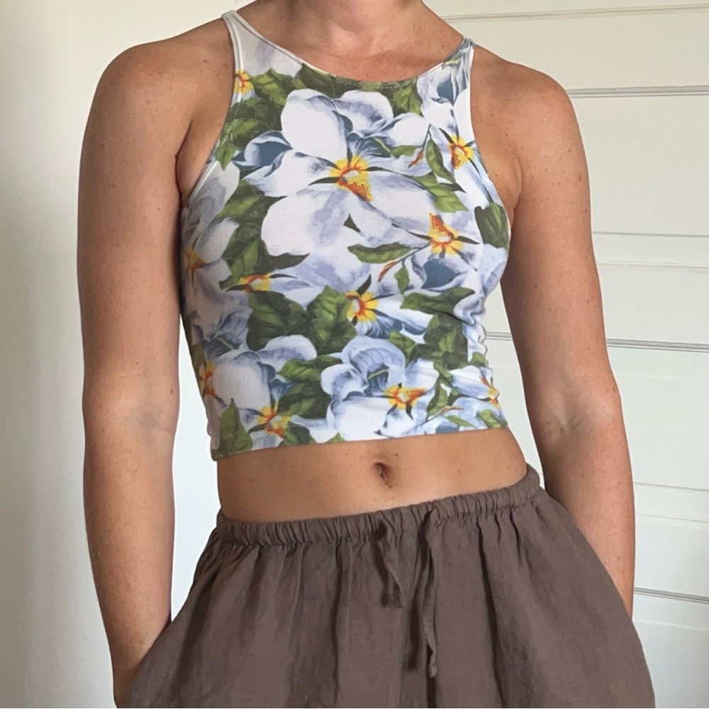 American Apparel floral crop top